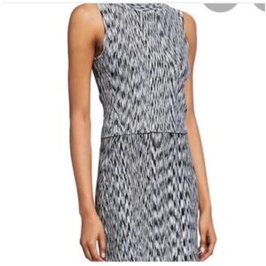 Club Monaco Black and White Patterned sleeveless top and matching skirt set